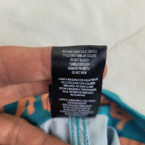 Maui and Sons aqua men's swim trunks pink green Hawaiian tropical print 36 - Picture 9 of 12